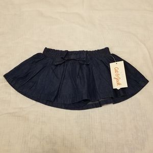 4/$16 Bow Front Baby Denim Mini Skirt w/ Bloomers
